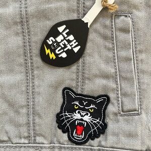 ALPHABET SOUP HOODED DENIM JACKET NWT